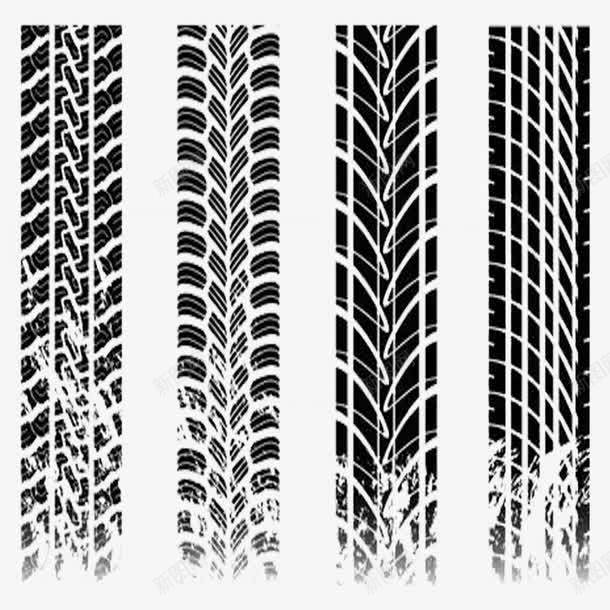 车胎痕迹png免抠素材_新图网 https://ixintu.com 水印 痕迹 车胎 轮胎痕迹 黑白