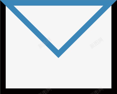 线性邮件图标icon矢量图图标