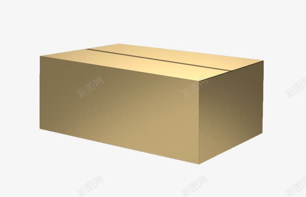 长方体纸盒效果图png免抠素材_新图网 https://ixintu.com 平面 效果图 棕黄色 牛皮纸盒 长方体
