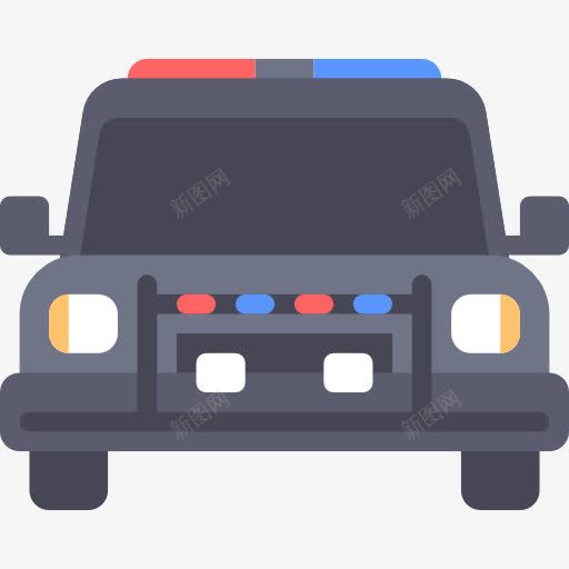 警车图标png_新图网 https://ixintu.com 交通 安全 急救 汽车 警车 车辆 运输