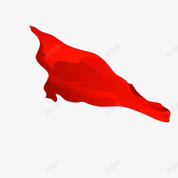 红色丝巾png免抠素材_新图网 https://ixintu.com 免费素材 创意 红丝巾 红色 飘带