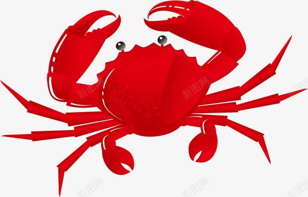 卡通水产螃蟹png免抠素材_新图网 https://ixintu.com 卡通 水产 海鲜 螃蟹