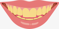 整齐的牙齿黄色牙齿整齐门牙矢量图高清图片