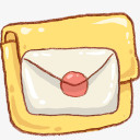 条纹文件夹图标下载文件夹邮件信封消息电子邮件信韩图标高清图片