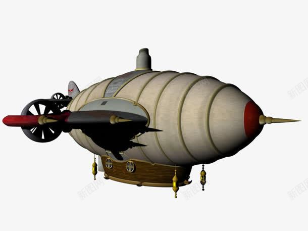 3D战斗飞艇模型png免抠素材_新图网 https://ixintu.com 3d 战斗 模型 飞艇