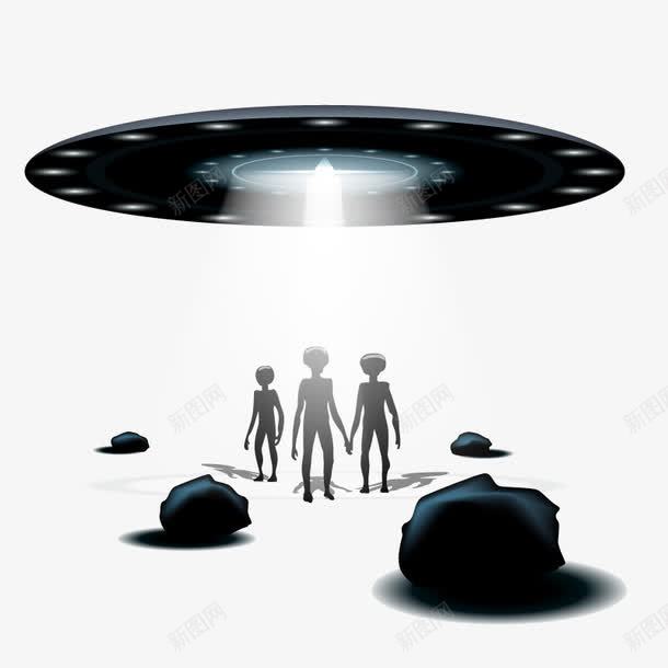 UFO矢量图eps免抠素材_新图网 https://ixintu.com 外星人 登录 陨石 飞碟 矢量图