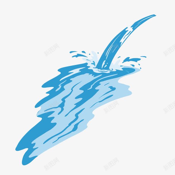 液态蓝色河流装饰png免抠素材_新图网 https://ixintu.com 图案 小清新 水 水波 水花 河流 波纹 液体 液态 液态装饰
