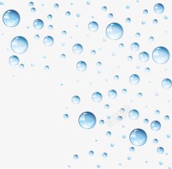 水珠质感蓝色气泡高清图片