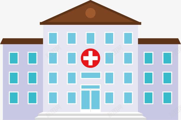 医院简图图标png_新图网 https://ixintu.com 一幢 医院 十字架标志 卡通 手绘 楼房 简图