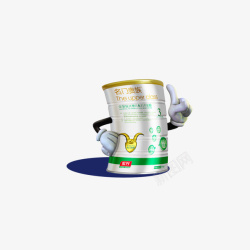卡通奶粉罐适用于过年送礼的奶粉高清图片