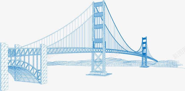 旧金山大桥png免抠素材_新图网 https://ixintu.com 大桥 旧金山 桥梁