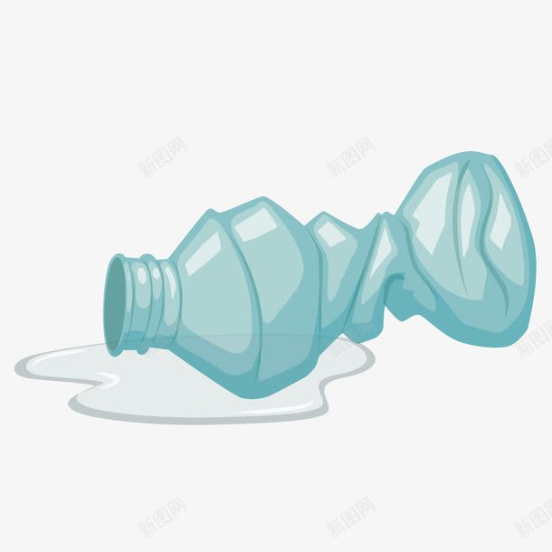 饮料瓶png免抠素材_新图网 https://ixintu.com 垃圾 废弃 水瓶 装饰