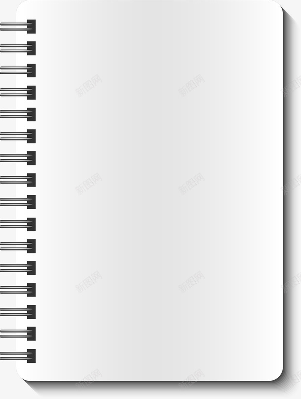 手绘空白的本子矢量图ai免抠素材_新图网 https://ixintu.com 手绘 文具 空白的本子 笔记本 装饰 矢量图