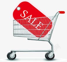 超市购物出售红色标配手推车png免抠素材_新图网 https://ixintu.com 出售 手推车 红色 购物 超市