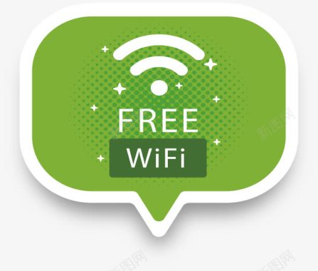 绿色气泡无线网wifi标志图标图标