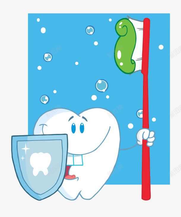 健康牙齿png免抠素材_新图网 https://ixintu.com 免费png素材 卡通 爱牙日 牙刷 牙齿 高兴
