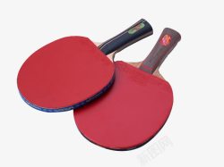 一副乒乓球拍一副红色乒乓球拍高清图片