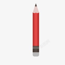 红色橡皮一支铅笔高清图片