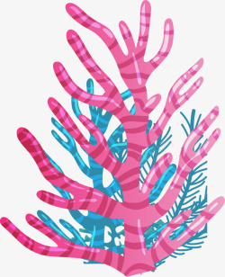 粉色立体闪耀珊瑚素材