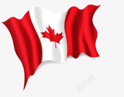 手绘加拿大国旗素材