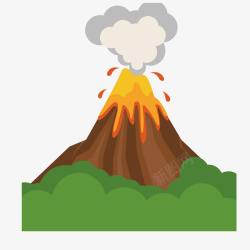 灾害活火山火山爆发灾害矢量图高清图片
