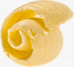 黄色黄油一块卷起来的黄油高清图片