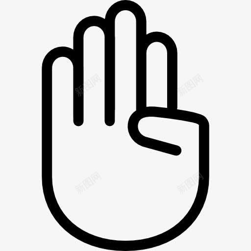 手掌轮廓图标png_新图网 https://ixintu.com 人力 形状 手 手心 手掌 身体 身体部位