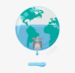 世界水日快乐保护地球节约用水高清图片