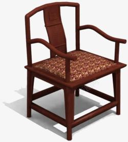 花纹坐垫复古中式木椅凳子高清图片