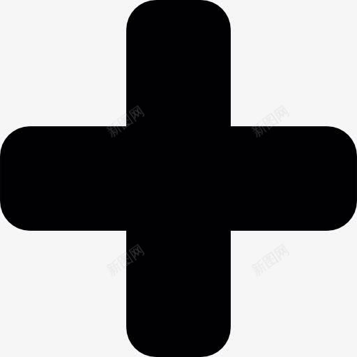 急救十字图标png_新图网 https://ixintu.com 健康 医疗 十字形 十字架 十字架标志 帮助医生 符号 黑白十字架