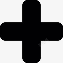 黑白医疗急救十字图标高清图片