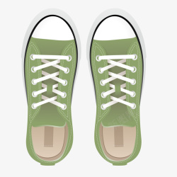 绿色布鞋卡通绿色的帆布鞋高清图片