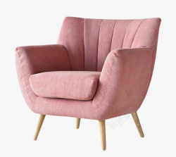 粉色沙发的侧面实物素材