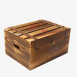 木箱旧木色红酒木箱高清图片
