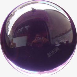 紫色水晶玻璃球素材