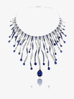 蓝宝石饰品钻石项链高清图片
