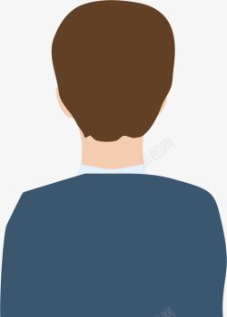中年商务长裤褐色头发男士的背部图高清图片