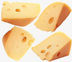 蛋白质含量高四块美味奶酪高清图片
