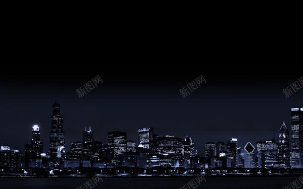深夜安静的现代大都市jpg设计背景_新图网 https://ixintu.com 大都市 安静 深夜 现代