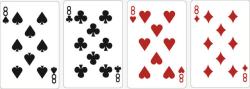 8精美扑克牌模版矢量图素材