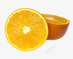 橙子半橙子切半高清图片