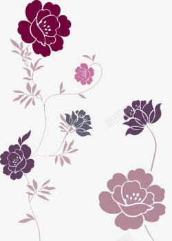 淡紫色玫瑰淡紫色花墙高清图片