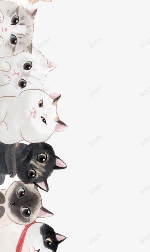 手绘猫咪矢量图eps免抠素材_新图网 https://ixintu.com 动物 可爱 插画 猫咪 矢量图