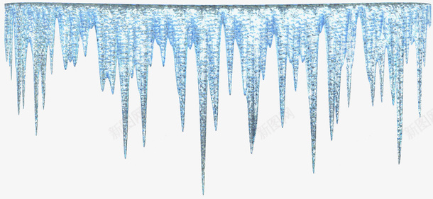 蓝色冰柱元素png免抠素材_新图网 https://ixintu.com 冬季 双十二 圣诞 电商节日 透明
