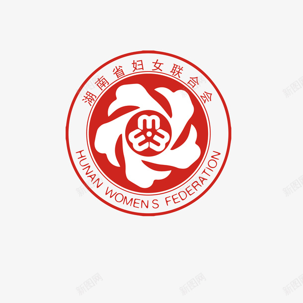 湖南妇联会徽logo矢量图图标ai_新图网 https://ixintu.com logo 中国妇联 会徽 图形 妇联logo 标志 花卉标志 矢量图