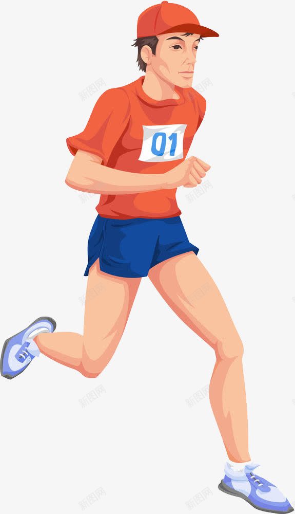 1号运动员png免抠素材_新图网 https://ixintu.com 卡通手绘 奔跑 比赛 赛跑 跑步 运动 运动员 锻炼 长跑 飞奔 马拉松 马拉松比赛