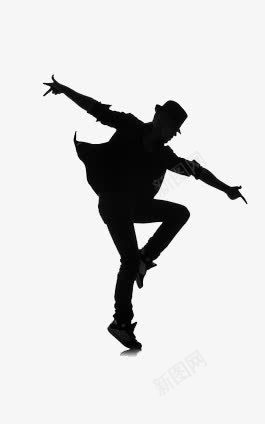 白色黑底的男挑着爵士舞图画png免抠素材_新图网 https://ixintu.com 爵士 男人 白色 舞蹈 黑色