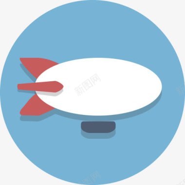 飞艇齐柏林飞艇圆形图标图标