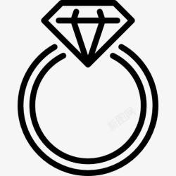 浪漫钻石订婚戒指图标高清图片