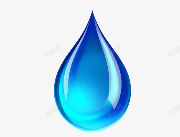小水滴一个png免抠素材_新图网 https://ixintu.com 元素 水滴 蓝色 设计